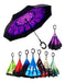 Fashion Deco Set X 2 Inverted Umbrellas Reversible Rain with Designs 0