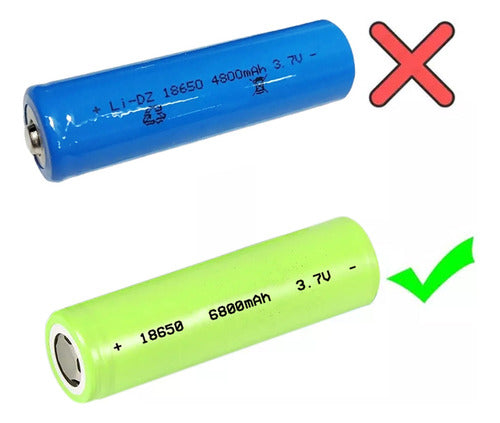 Pila Bateria 18650 Recargable X4 6800 Mah 3.7 Vol Linternas 1