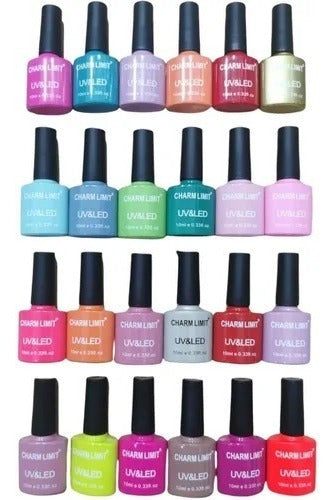 Combo 6 Units Semi-Permanent Gel Nail Colors UV LED 3