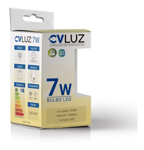 Cvluz LED Bulb Lamp 7W Low Consumption 220V Common Base Warm Light x10 2