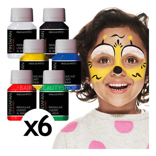 Pintafan Pack X6 Basic Colors Bodypaint Liquid Makeup 0