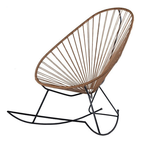 Premium Iron and Rope Rocking Chair for Indoor and Outdoor Use 0