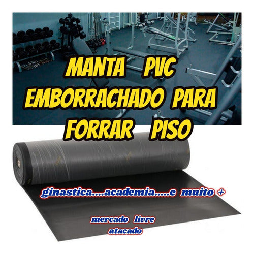 Piso Emborrachado 8.00x1.00mts Para Academia Forrar Piso 6