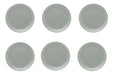 Set of 6 Oxford Unni Grey Ceramic Dinner Plates 26 cm 18