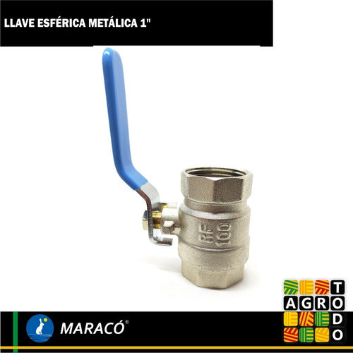 Llave Esférica Metálica 1 Pulgada Cod 03000 1