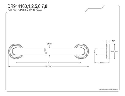 Kingston Brass Dr914162 Designer Trimscape Camelon 16-inch G 1