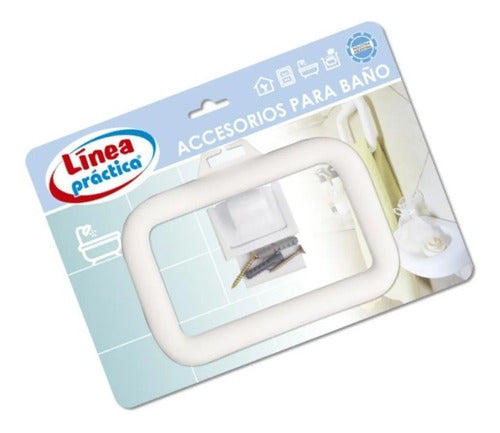 Línea Práctica Toallero Plastico Baño Autoadhesivo Oferta 1