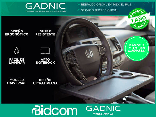 Gadnic Universal Multi-Purpose Steering Wheel Tray 1