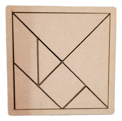 24 Tangram Mdf Fibrofacil Souvenir Niños /ideal Cole 0