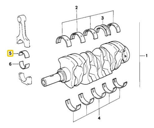 Kolbenschmidt Connecting Rod Bearing For BMW 3 Series E46 330ci M54 1