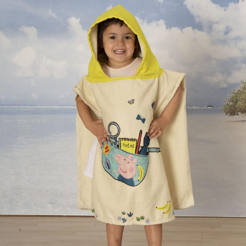 Poncho Toalla Infantil Varios Modelos Futbol Unicornio Peppa 5