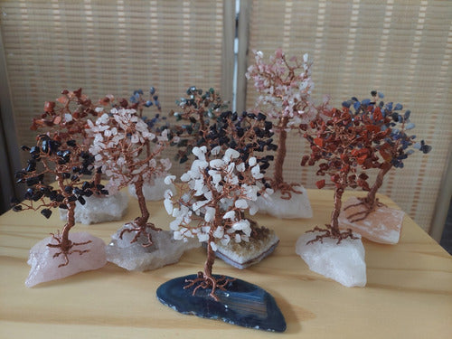 Generic Tree of Life in Natural Stones and Copper Thread 5