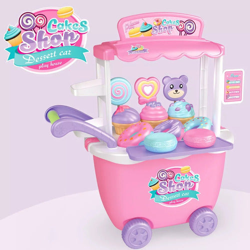 Crazy Toys Juego Infantil Carrito Dulces Cakes Shop Color Rosa Juguete 1