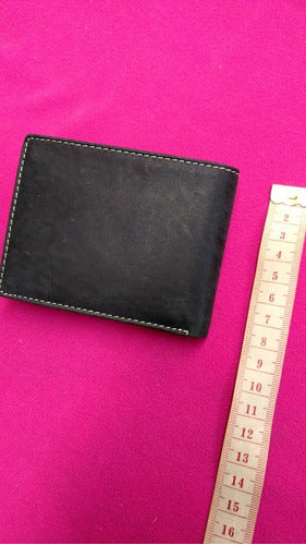 Compact Leather Mini Wallet - Ideal for Pocket - 7.5x10cm - Black 6