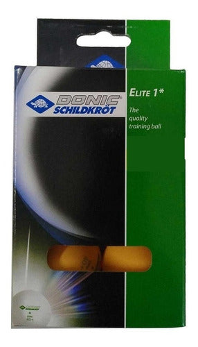 Donic Schildkröt Elite 1 Star Orange Training Ping Pong Balls - Pack of 6 0