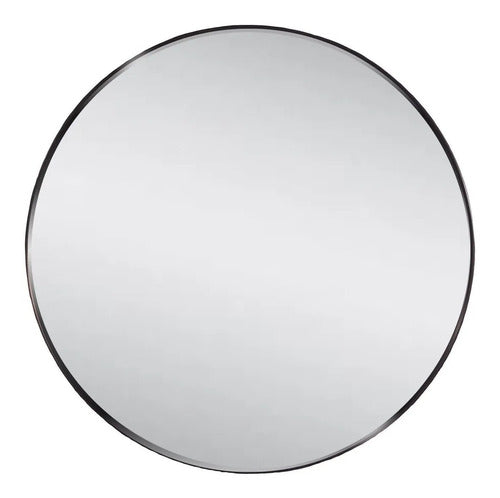 Round Circular Mirror 80cm with Frame and Installation Kit 0