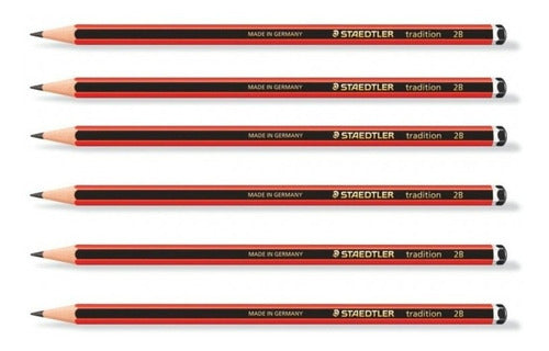 Staedtler Tradition 5B Black Pencil (Pack of 4) 2