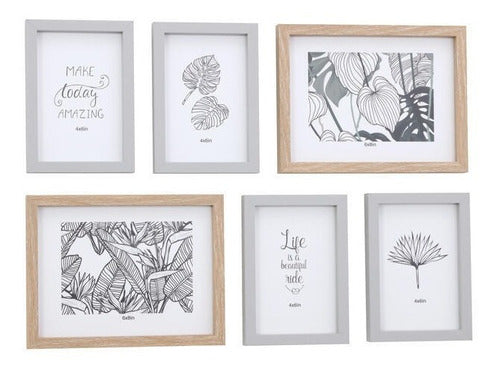 VGO Set of 6 Picture Frames, 4 in 10x15cm and 2 in 15x20cm 0