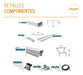 Kit Frente De Placard Aluminio Grupo Euro 2m 2 Puertas Smart 4