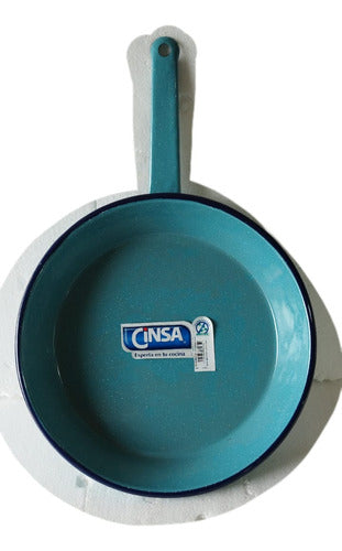 Cinsa Turquoise Vitreous Steel Frying Pan 30 cm 0