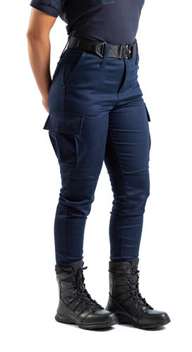 Tactical Elasticated Women's Cargo Pants Night Blue Police 0