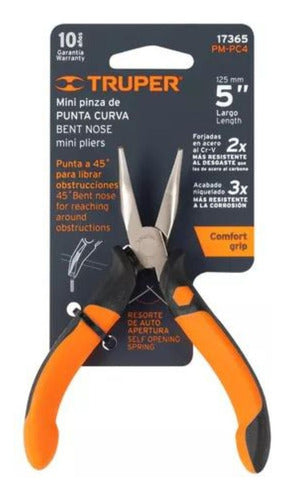 Mini Pinza De Punta Curva 4 13/16 PuLG. Truper 17365 1