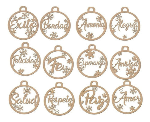 Christmas Wishes Ball Ornaments - Pack of 12 Units 0