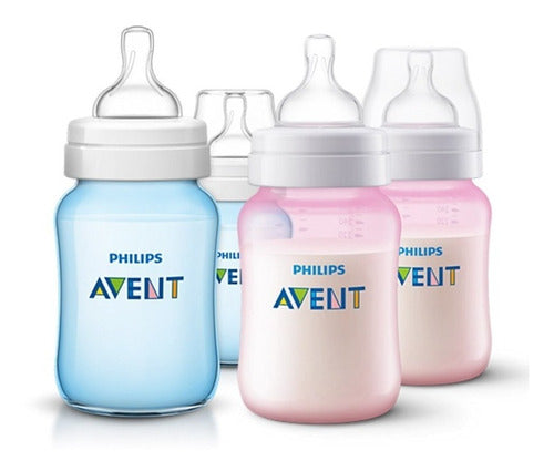 Avent Classic Baby Bottle 260ml in Pink and Blue 6