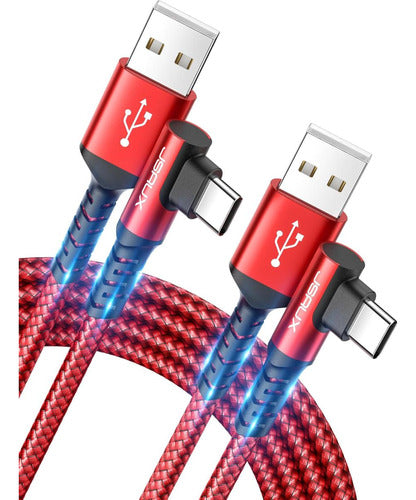 Jsaux Cable Usb C [paquete De 2 6.6 Pies], Cargador 3.1a C 0