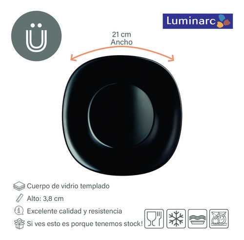 Luminarc Set De Vajilla 18 Piezas Platos Vidrio Templado Opal Kuchen 1