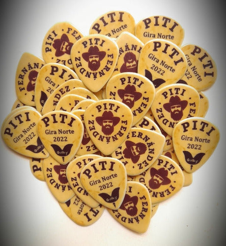 Personalized Guitar Picks X 100 Double-Sided with Your Logo 1