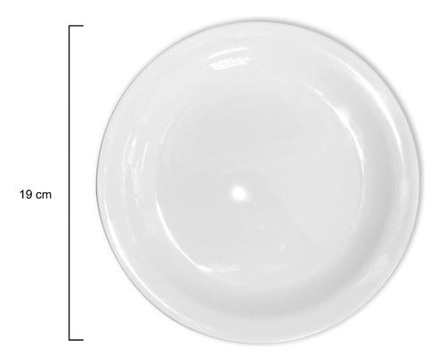Set of 6 19cm Ceramic Round White Dessert Plates BZ3 3