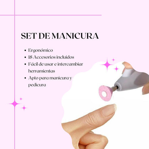 Gently Set de Manicura y Pedicura a Pila AA 18 Piezas 1