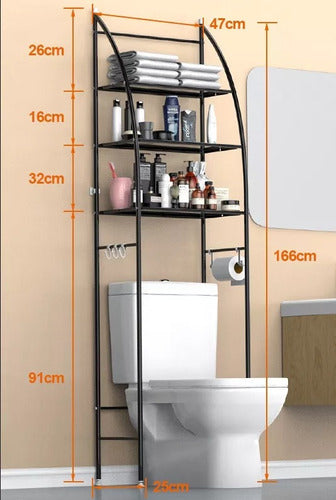 MTL Estanteria Organizador Tres Niveles Sobre Inodoro 2