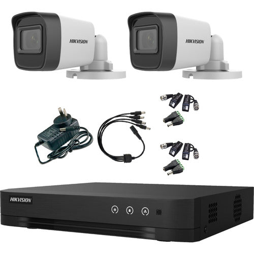 Hikvision Full HD DVR 4 Ch + 2 HD 1MP Cameras Security Kit 0