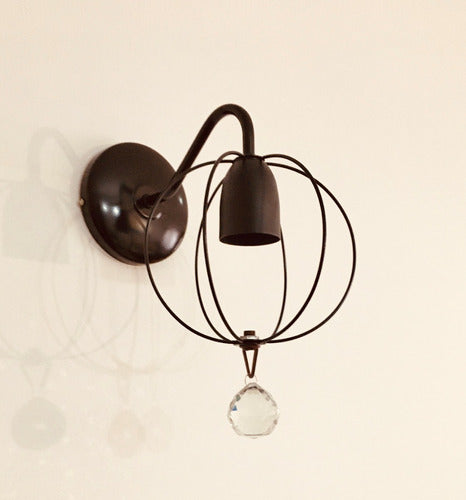 VZ LAMPARAS Wall Sconce 1 Light Oxide Finish with Glass Globe 1