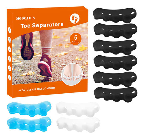 Separadores De Dedos Moocaius Soft Gel, Espaçadores De Dedos 0