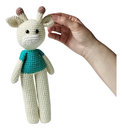 Handmade Crochet Giraffe Long Legs Amigurumi Toy with Gift Card 0