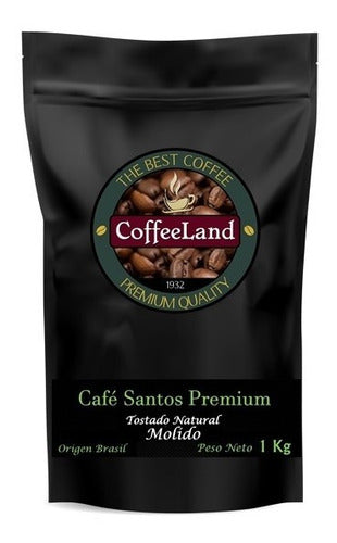 CoffeeLand Café Tostado Molido Santos Premium X 1 Kg 0