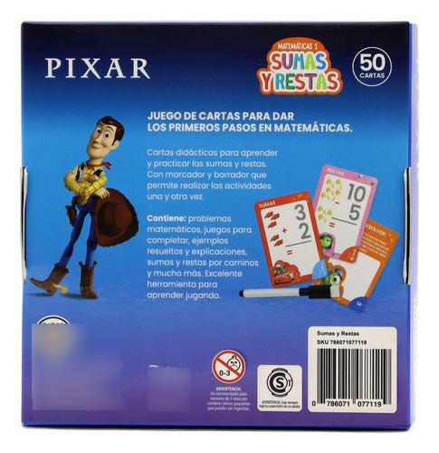 Cartas Didácticas De Disney Pixar Matemáticas Sumas Y Restas 3