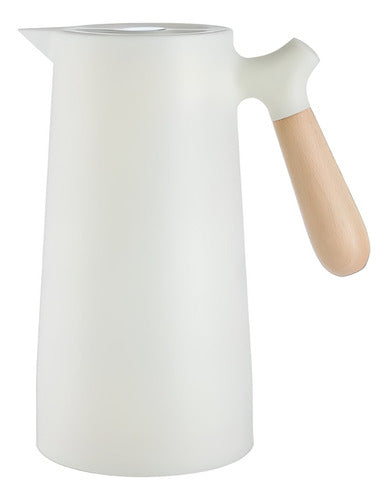 1L Thermal Jug with Wooden Handle and Designer Spout 4