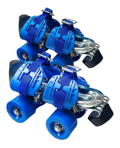 Pro Class Extensible 4-Wheel Roller Skates Size 28 to 41 Blue 0