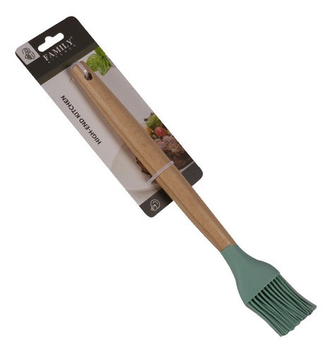 D'sazá Silicone Brush with Wooden Handle Pastry Brush Green 0