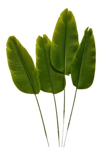 Pack of 6 Artificial Green Plant Leaves Decoration 0
