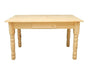 Solid Pine Dining Table 1.40 x 0.80 with Drawer - Reinforced - Exclusive Decor Options 0