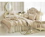 Lelva Shabby Ruffle Duvet Cover Set Queen Cotton Chic Wrinkl 0