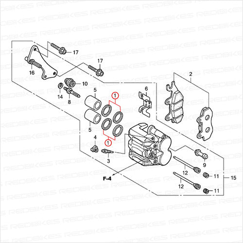 ORING Piston Caliper Honda CBX Twister CB 250 Original G1 1