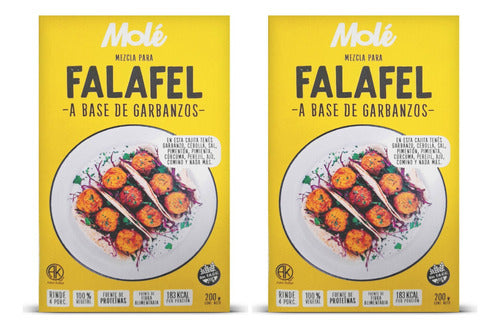 Mezcla Falafel Mole Base De Garbanzos Sin Tacc 200g Pack X2 0