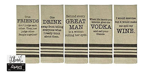 Misphly Fun Kitchen Towels - Fun Alcohol Themed Kitchen Towels 0