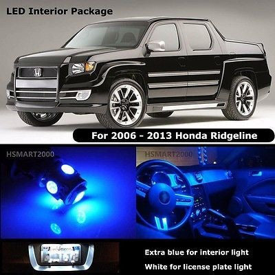 Honda 17pcs White Interior Blue LED Bulbs for 2006-2013 Ridgeline 1